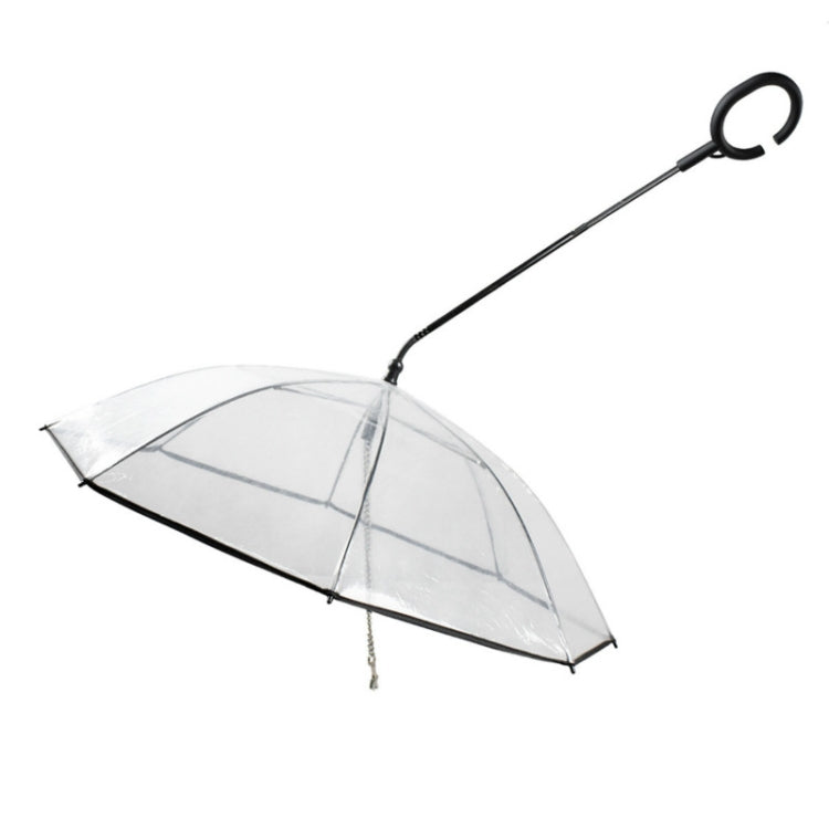 Pet Umbrella Transparent Adjustable Rainy Dog Walking Leash